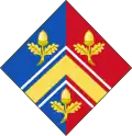 Lozenge-shaped coat of arms is reserved for women