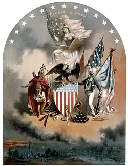 Lithograph issued from Bufford's Print Publishing House, Boston, 1864