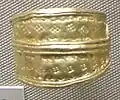 Finger ring with punched decoration