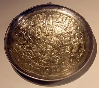 Phoenician silver plate, Bernardini tomb 675-650 BC (Villa Giulia museum)