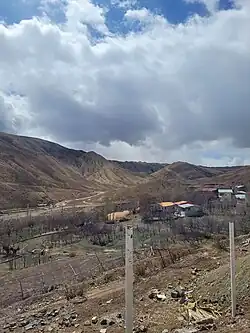 The village of Arvaneh in the spring