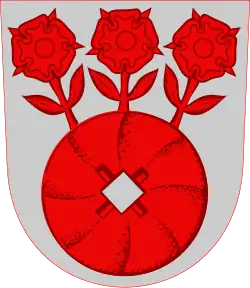 A millstone in the arms of Askola, Finland