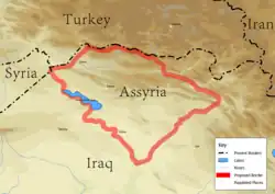 The Assyrian Triangle was the proposed borders for an autonomous Assyrian state following World War I.[1]