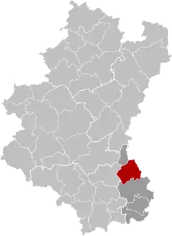 Location of Attert in Luxembourg province
