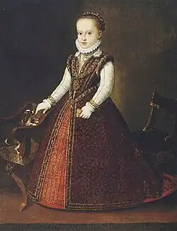 Portrait of a young girl in period dress