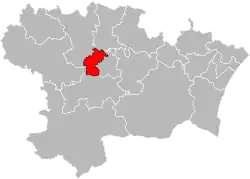 Situation of the canton of Carcassonne-3 in the department of Aude