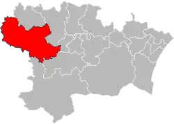 Situation of the canton of La Piège au Razès in the department of Aude