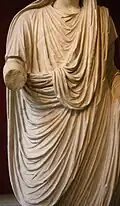 Detail of the toga