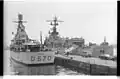 Impavido and USS Edward McDonnell moored in Kiel, Germany in June 1966.