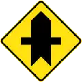 (W2-208) Priority crossroad intersection (used in New South Wales)