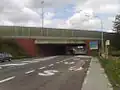 The motorway bridge (E40) of Mere over the Oudenaardsesteenweg