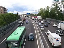 Autovía A-4 through Valdemoro in Madrid