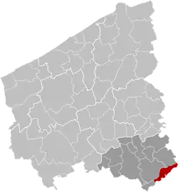 Location of Avelgem in West-Flanders