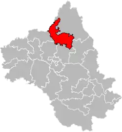 Situation of the canton of Lot et Truyère in the department of Aveyron