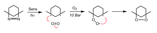 Azide photolysis oxygen trapping