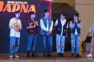From left to right: Mikki, JL, Gelo, Nate, and Akira