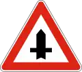 А26 Intersection with a secondary road