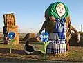 Image 2Decorated bales of hay on the road to Turov