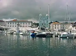 The iconic imagery of the city of Angra, are all part of the parish of Sé, including the marina, cathedral and gates of the city