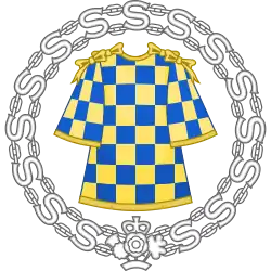 The heraldic badge of Surrey Herald of Arms Extraordinary