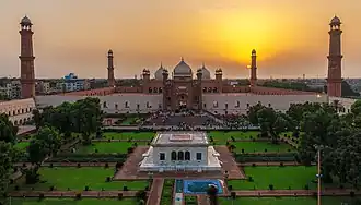 Hazuri Bagh is at the entryway of Badshahi Mosque
