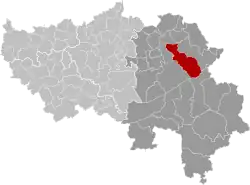 Location of Baelen in the province of Liège