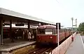 Last Calw train in Weil der Stadt station on closing day, 27 May 1983