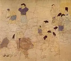 Commoners’ clothing of the late Heian period, depicted in the Ban Dainagon Ekotoba