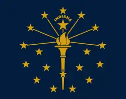 Banner of Indiana before standardization, (May 31, 1917 – 1955)