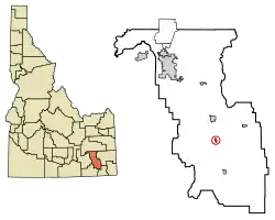 Location of Arimo in Bannock County, Idaho