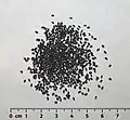 Basil seeds before soaking in water