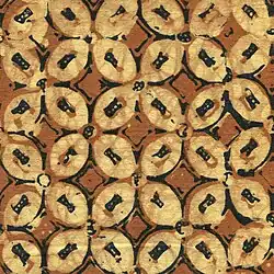 Kawung or Coffee Bean Batik pattern on a sarong (detail), Java, Indonesia