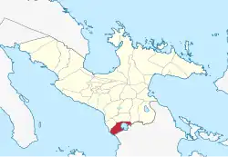 Map of Camarines Sur with Bato highlighted