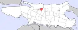 Map of Santurce barrio with Bayola highlighted