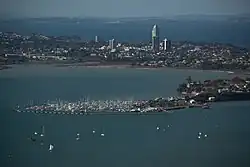 Bayswater marina with Takapuna in the background