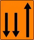 F85: Traffic allowed in both directions on a one-way road