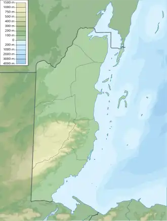 Nohmul is located in Belize