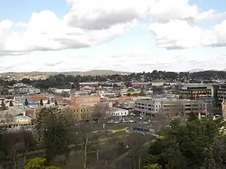 View of central Bendigo, June 2022