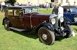 Bentley 8-litre 4-light sports saloon Weymann fabric by H J Mulliner 1930