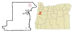 Location within Benton County and Oregon