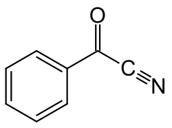 Benzoyl cyanide is found in the defensive secretions of various arthropods