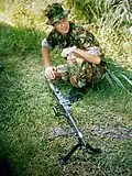 A Bermuda Regiment Warrant Officer, training at Ferry Reach.
