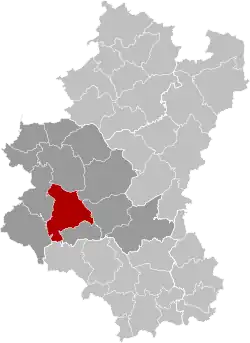 Location of Bertrix in Luxembourg province