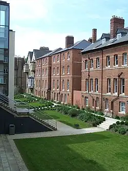 The rear of the houses on the south side of Bevington Road in St Anne's College