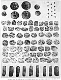 Bhir Mound coin hoard sample, with Achaemenid, Greek and Indian coinage