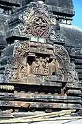 A double pediment depicting a dancing Shiva