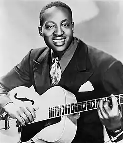 Broonzy with a Gibson L-7 guitar in 1951