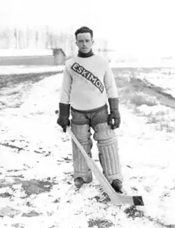 Eskimo goaltender Bill Tobin