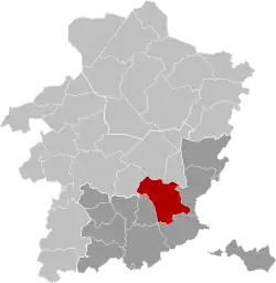 Location of Bilzen in Limburg