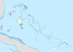 The Bahamas with Bimini highlighted on the west side